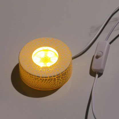 Crystal Ball Unique Style Crack Base Holiday Gift Night Light Crystal