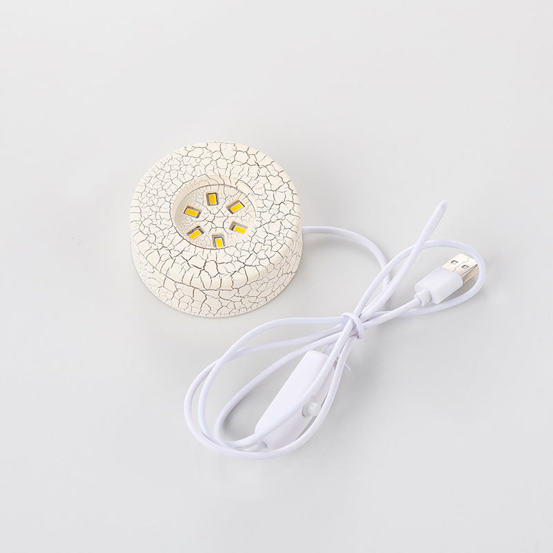 Crystal Ball Unique Style Crack Base Holiday Gift Night Light Crystal
