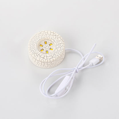 Crystal Ball Unique Style Crack Base Holiday Gift Night Light Crystal