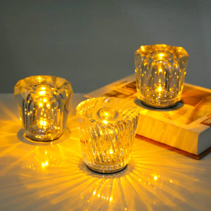 Crystal rechargeable table lamp, bar atmosphere light, KTV dining table decoration, atmosphere night light