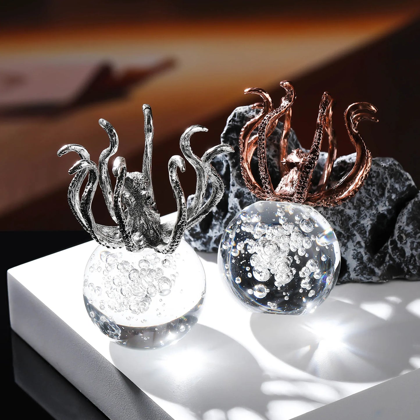 Crystal Octopus Home Decoration Office Crafts Exquisite Ornaments Holiday Crystal Gifts Home Decorations