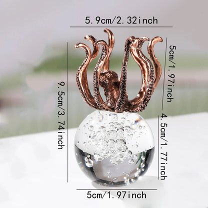 Crystal Octopus Home Decoration Office Crafts Exquisite Ornaments Holiday Crystal Gifts Home Decorations