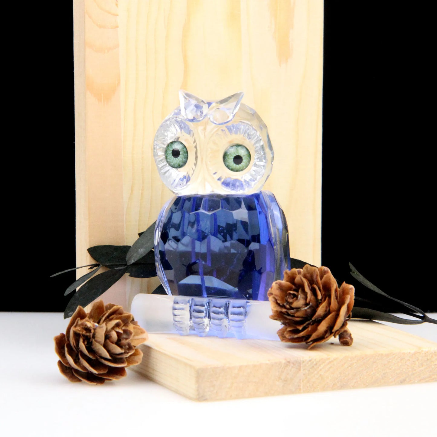 Owl crystal ornaments on crystal branches for home decoration and Halloween decoration