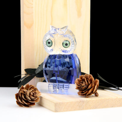 Owl crystal ornaments on crystal branches for home decoration and Halloween decoration