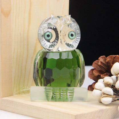 Owl crystal ornaments on crystal branches for home decoration and Halloween decoration