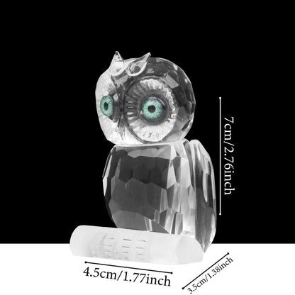 Owl crystal ornaments on crystal branches for home decoration and Halloween decoration