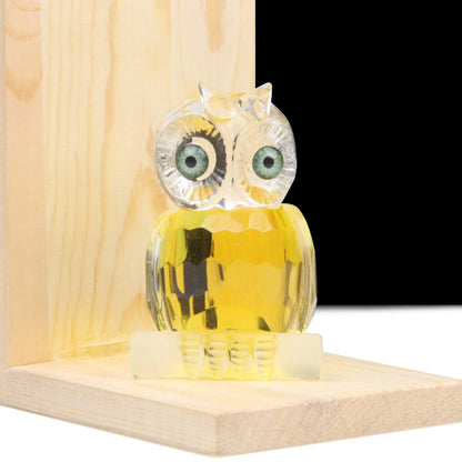 Owl crystal ornaments on crystal branches for home decoration and Halloween decoration