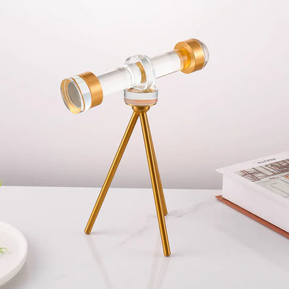 Modern minimalist and luxurious astronomical telescope ornament