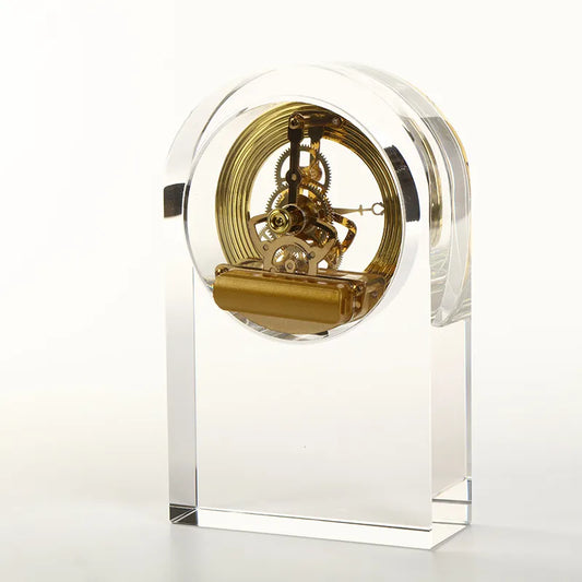 European style luxury crystal clock, living room, bedroom decoration, personalized and creative mechanical clock, handicraft decoration