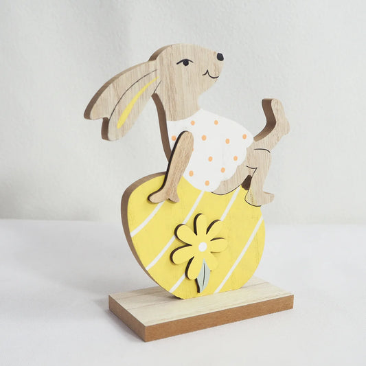 Cute Wooden Rabbit Easter Bunny Decoration Home Ornaments Wood Easter Bunny Wall Signs