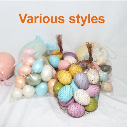 Novelty Wholesale Festival DIY Pattern Ornaments Colorful Foam Easter Eggs for Easter Decoration 2025