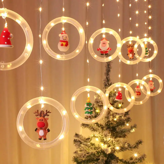 Wholesale PVC LED Christmas Tree Lights Decoration USB Power Ornament Hanging Light for Christmas Decorations