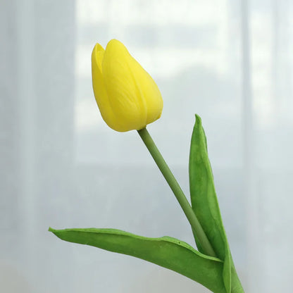 Wholesale Sale Price Fake Artificial PU Tulip Flower Bouquet Faux Flower Decorative Flower Tulip in Bulk for House Decoration
