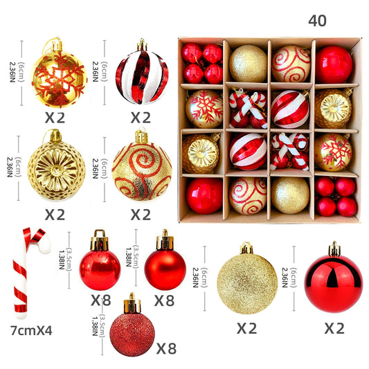 6cm Christmas Special Shaped Decorations Eco Friendly Colorful Painting Electroplate Christmas Balls Luxury