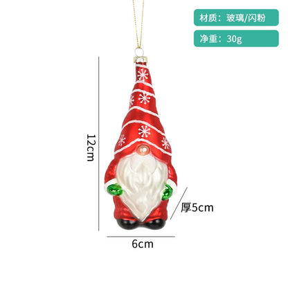XMAS Luxury Christmas Stocking Santa Stained Glass Decorations Accessory Ball Tree Ornaments Festive Christmas 100pcs