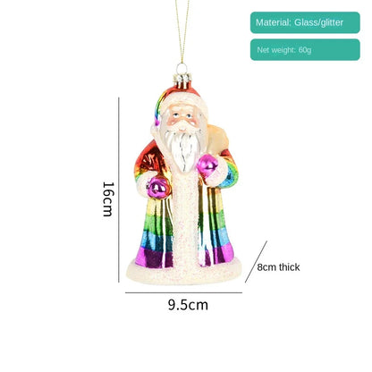 XMAS Luxury Christmas Stocking Santa Stained Glass Decorations Accessory Ball Tree Ornaments Festive Christmas 100pcs