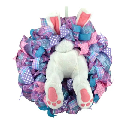 Dropship Easter Bunny Butt Thief With Ears Wreath Cute Cartoon Bunny Shape Ornaments Room Decoration