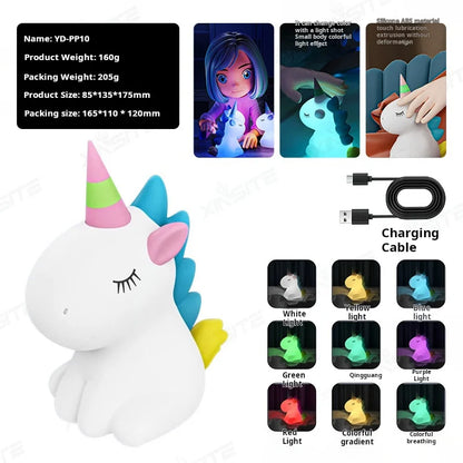 XINSITE Adjustable Brightness Eye Protection Night Light with Sleep Charging Color Matching Patting Features