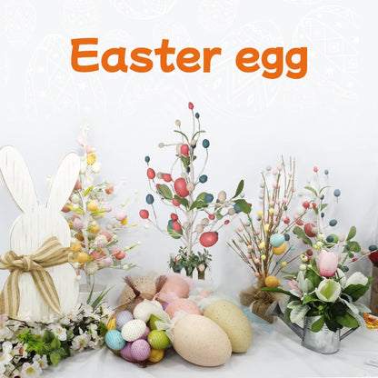 Novelty Wholesale Festival DIY Pattern Ornaments Colorful Foam Easter Eggs for Easter Decoration 2025