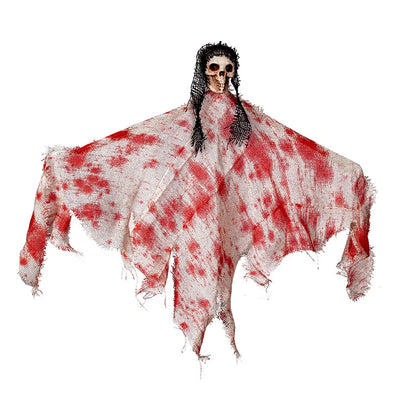 Wholesale Halloween Decorations Outdoor Scary Crying Witch Hanging Skeleton Ghost Haunted House Decoration Props