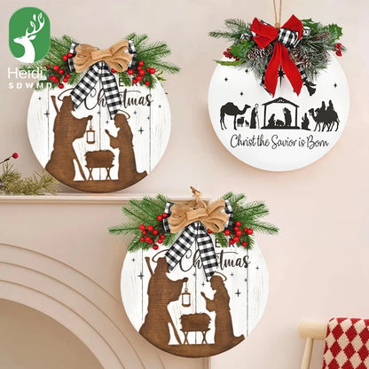 Handmade Creative Wooden Garment Shape Christmas Decoration Home Wall Hanging Door Shopping Mall Window Hotel Scene Layout