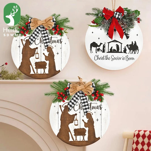 Handmade Creative Wooden Garment Shape Christmas Decoration Home Wall Hanging Door Shopping Mall Window Hotel Scene Layout