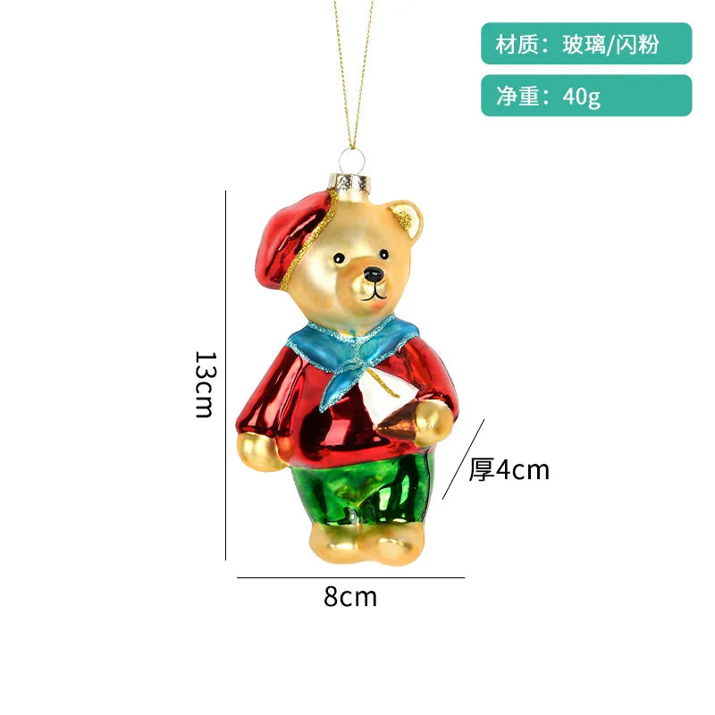 XMAS Luxury Christmas Stocking Santa Stained Glass Decorations Accessory Ball Tree Ornaments Festive Christmas 100pcs
