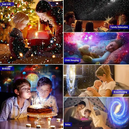 Galaxy Projector HD Image Star Galaxy Light With 13 Film Discs Planetarium Projector for Kids,360 Rotating 1/2h Timer