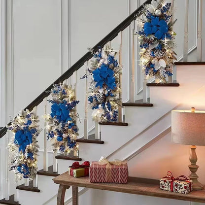 Nordic Christmas Staircase Decoration blue