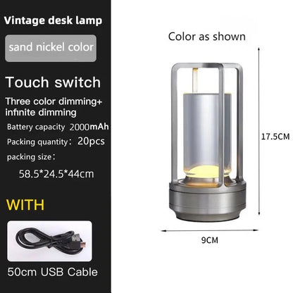 Restaurant Dining Hotel Bar Coffee Night Light Bedroom Livingroom Desk Led Portable Rechargeable Cordless Table Lamp Light