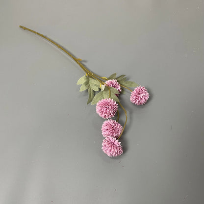 Decorative Wholesale Small Faux Pompon Chrysanthemum Dandelion Artificial Silk Kiku Flower