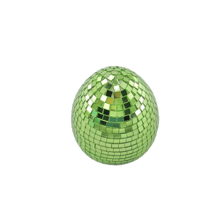 New Green Glass Blown Reflective Easter Mirror Egg Ornaments Egg Hanging Decorations for Parties and Celebrations