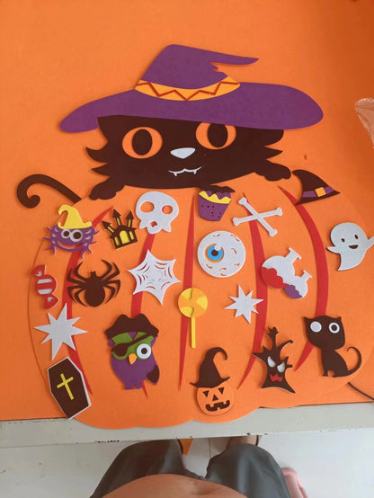Halloween Children's Toys Wall Hanging Decoration DIY Felt Craft Kits for Home Decoration