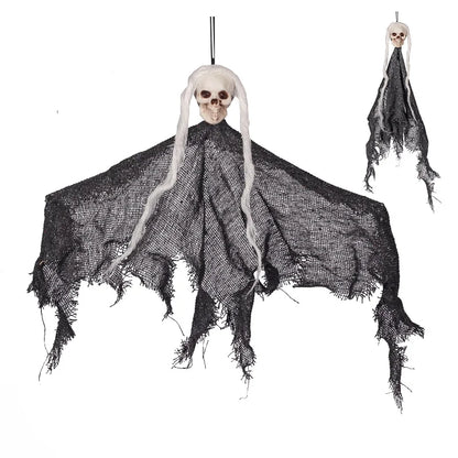 Wholesale Halloween Decorations Outdoor Scary Crying Witch Hanging Skeleton Ghost Haunted House Decoration Props