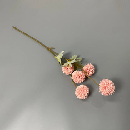 Decorative Wholesale Small Faux Pompon Chrysanthemum Dandelion Artificial Silk Kiku Flower