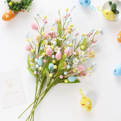 Creative Easter Egg Branch Cuttings New DIY Bouquet Flower Arrangement Decoration Accessories for Party Decorations
