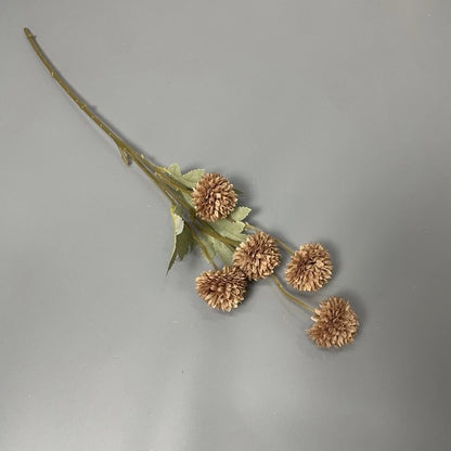 Decorative Wholesale Small Faux Pompon Chrysanthemum Dandelion Artificial Silk Kiku Flower