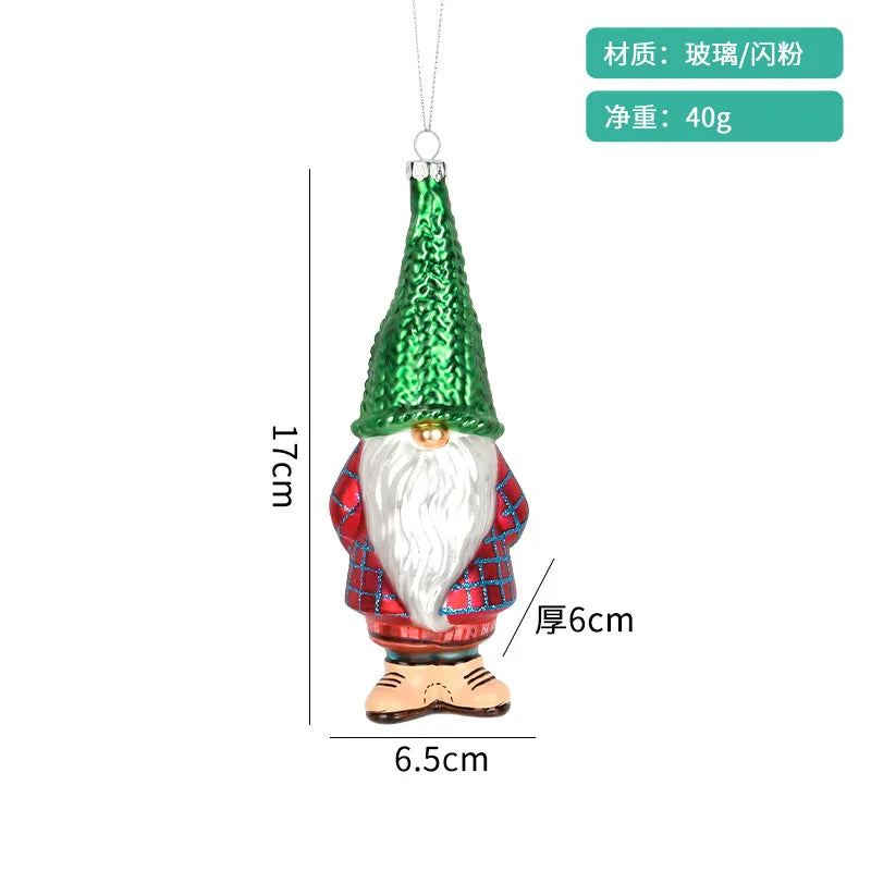 XMAS Luxury Christmas Stocking Santa Stained Glass Decorations Accessory Ball Tree Ornaments Festive Christmas 100pcs