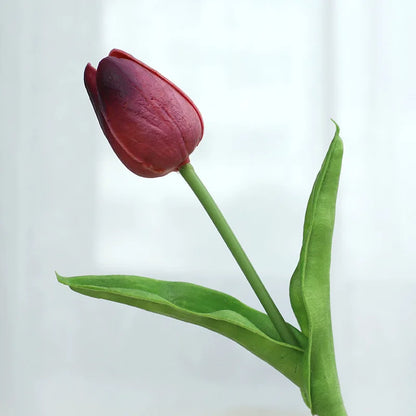 Wholesale Sale Price Fake Artificial PU Tulip Flower Bouquet Faux Flower Decorative Flower Tulip in Bulk for House Decoration