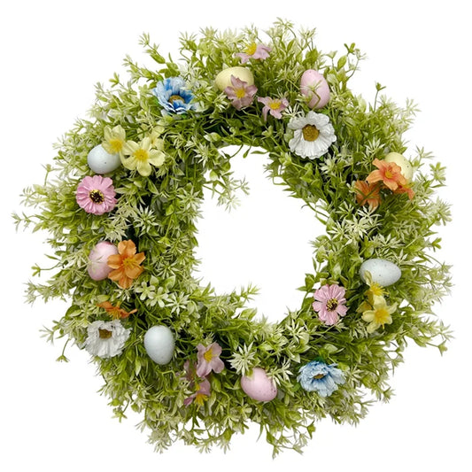 Wholesale Easter Egg Decorations Garland Artificial Easter Egg Wreath Window Display Door Garland Easter Wreath Signs
