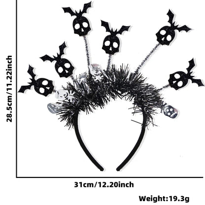 Halloween Pumpkin Vampire Spider Skulls Skeleton Hands Party Radial Hair Hoop