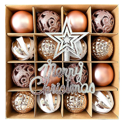 Christmas tree plastic golden decorative ball