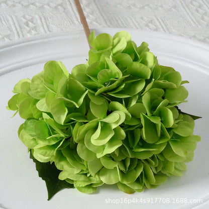 High Single Artificial Hydrangea Flower Stem Wedding Other Events Artificial Flowers Real Touch White Hydrangea