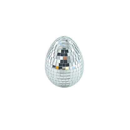 New Green Glass Blown Reflective Easter Mirror Egg Ornaments Egg Hanging Decorations for Parties and Celebrations