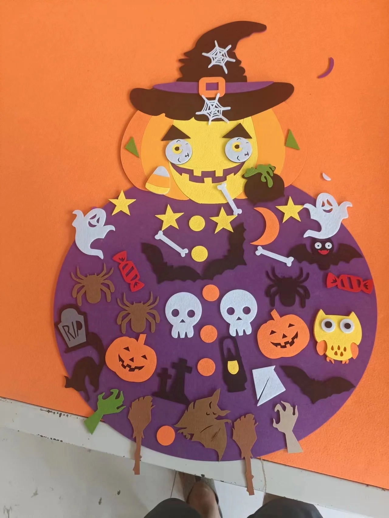 Halloween Children's Toys Wall Hanging Decoration DIY Felt Craft Kits for Home Decoration