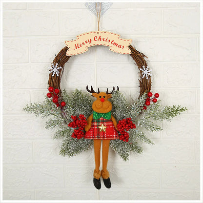 Pine Needle Xmas Garland deer