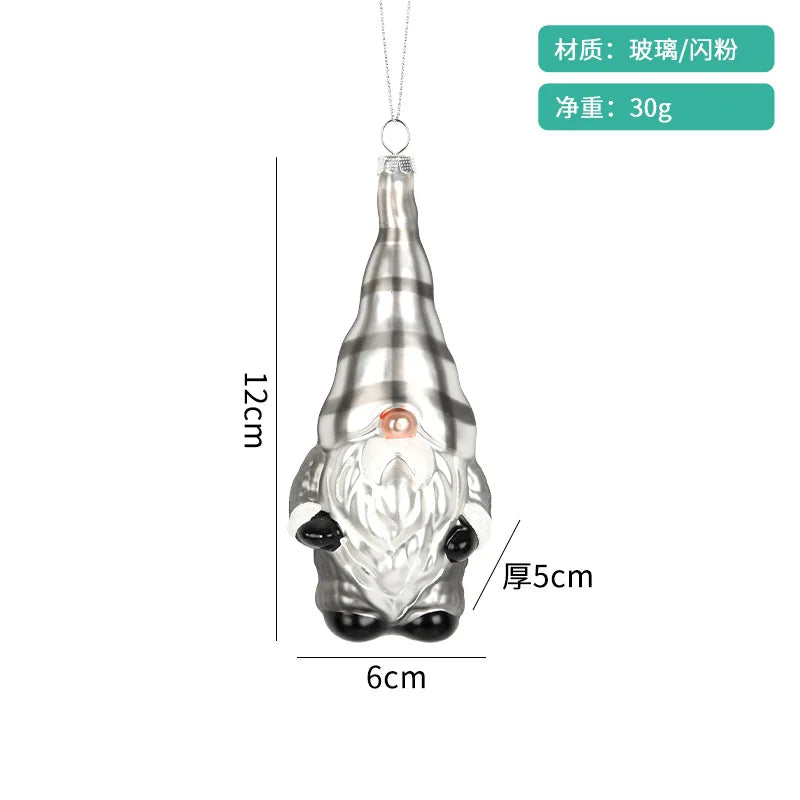 XMAS Luxury Christmas Stocking Santa Stained Glass Decorations Accessory Ball Tree Ornaments Festive Christmas 100pcs