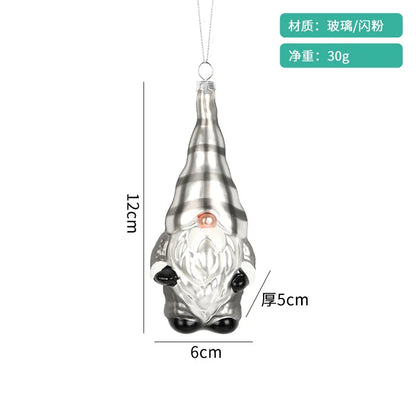 XMAS Luxury Christmas Stocking Santa Stained Glass Decorations Accessory Ball Tree Ornaments Festive Christmas 100pcs