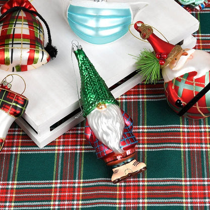 XMAS Luxury Christmas Stocking Santa Stained Glass Decorations Accessory Ball Tree Ornaments Festive Christmas 100pcs