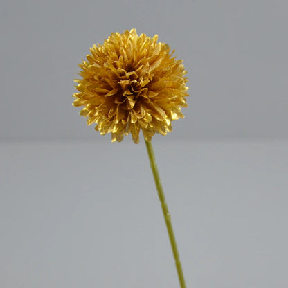 Hot Sale Artificial Single Chrysanthemum Branch Silk Marigold Ball PingPong Artificial Flowers Bulk Cake Wedding DecorDIY